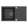 Zlewozmywak Shire Lux 1-komorowy z Ociekaczem, Czarny 50 cm, Trwałość i Styl na Lata
