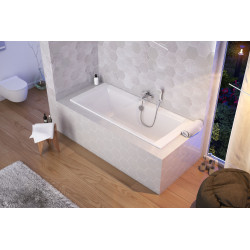 Aquaria Lux wanna prostokątna 180x80 cm, biały połysk