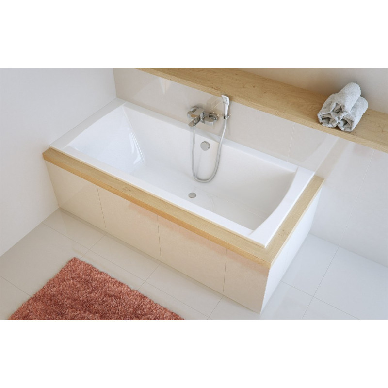 Aquaria Lux wanna prostokątna 180x80 cm, biały połysk