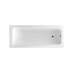 Ava wanna prostokątna 150x70 cm, biały połysk