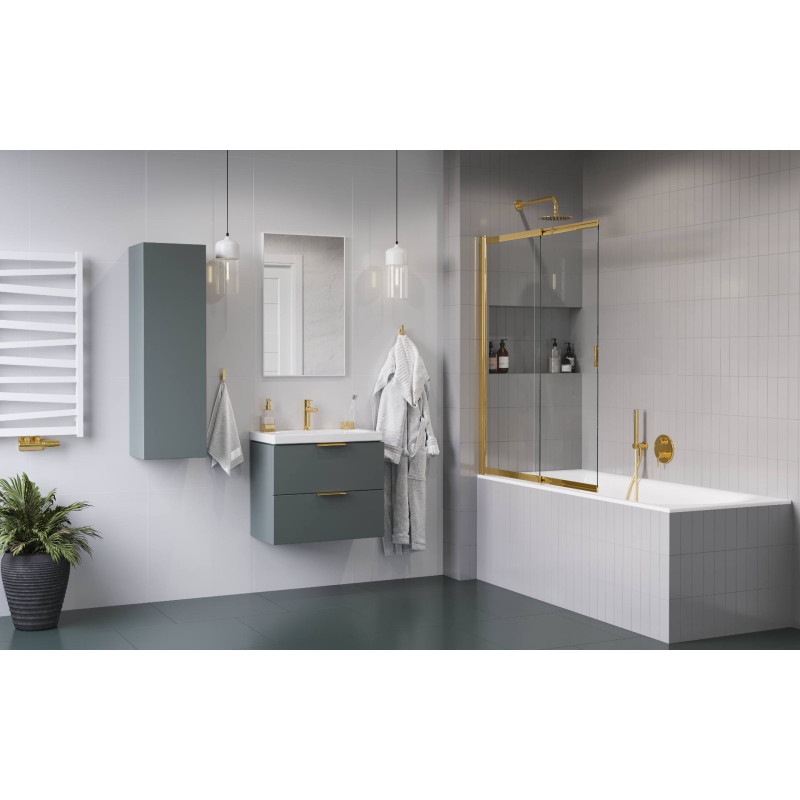 Liner parawan nawannowy 110x140 cm rozsuwany 2-częściowy lewy / prawy, złoty połysk