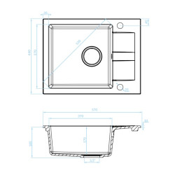 Elegancki Zlewozmywak Granitowy Beżowy SHIRE: Styl i Funkcjonalność w Twojej Kuchni
