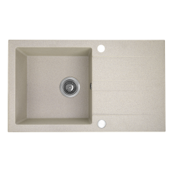 SHIRE Beżowy Zlewozmywak Granitowy 1-komorowy z Ociekaczem 50 cm - Wytrzymałość i Elegancja