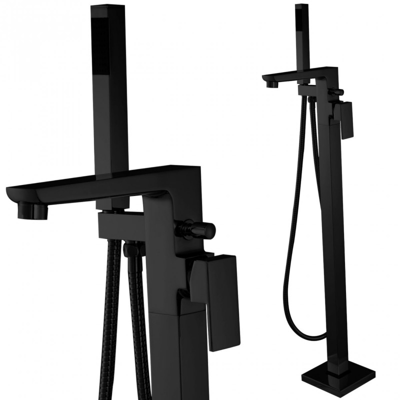 Luksusowa Bateria Wolnostojąca Paros Czarna - Styl i Elegancja w Twojej Łazience