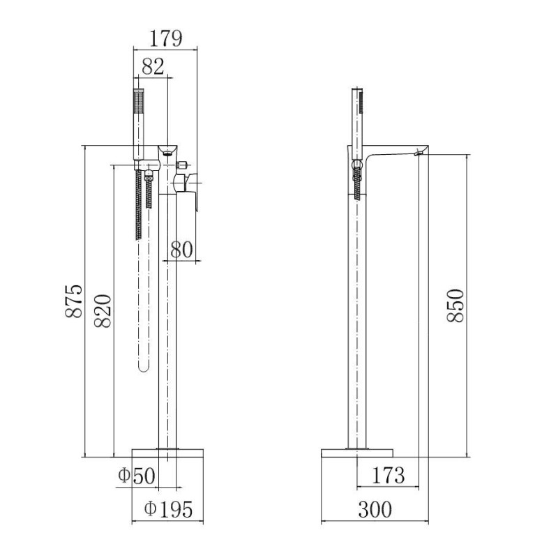 Luksusowa bateria wannowa wolnostojąca Glamour w kolorze czarnym - Elegancja i Styl