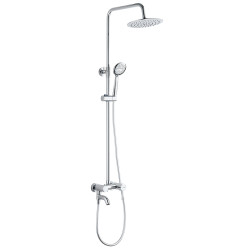 Kolumna Natryskowa Nortes Premium - Ruchoma Wylewka, Chrom, Antykamień, 3 Tryby Strumienia