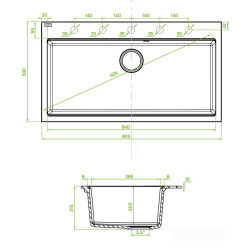 Ekskluzywny Zlewozmywak Tau Beżowy 1-komorowy z Syfonem Space Saving - Trwałość i Styl!