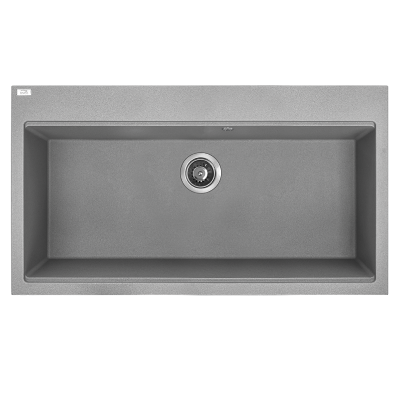 Zlewozmywak Tau 1-komorowy 90x50 Szary z Oszczędnym Syfonem - Trwały i Wytrzymały!