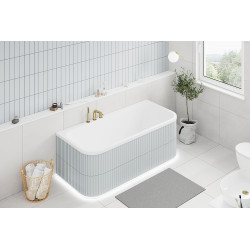 Arana wanna prostokątna 180x85 cm przyścienna, biały połysk