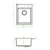 Beżowy Zlewozmywak Monchichi 1K 40cm - Wytrzymałość i Styl, Syfon Space Saving w Komplecie