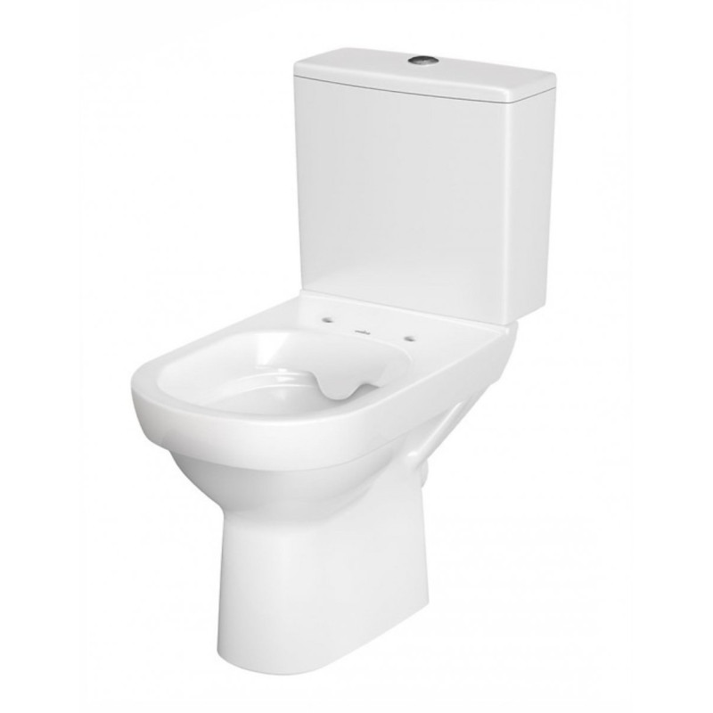 Cersanit City CleanOn WC Kompakt z Deską Softclose, Bezrantowy, Biały Połysk