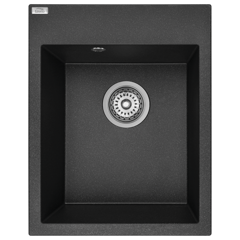 Zlewozmywak Monchichi Black SpaceSaver 1-komorowy, Odporny Design