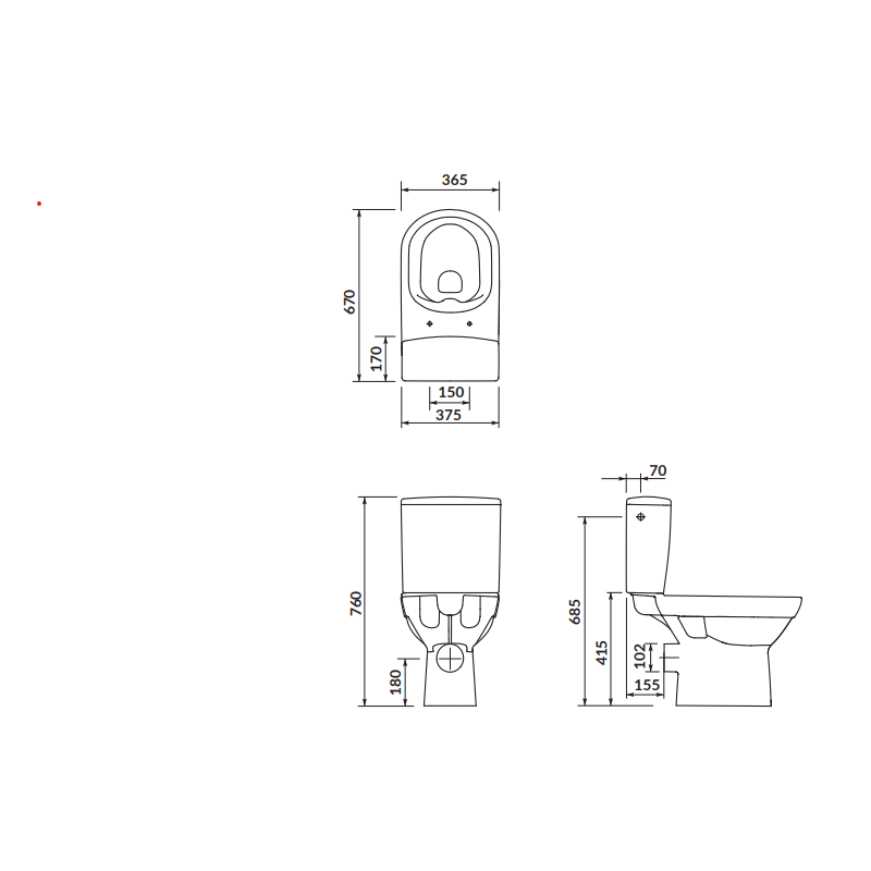 Cersanit City CleanOn WC Kompakt z Deską Softclose, Bezrantowy, Biały Połysk