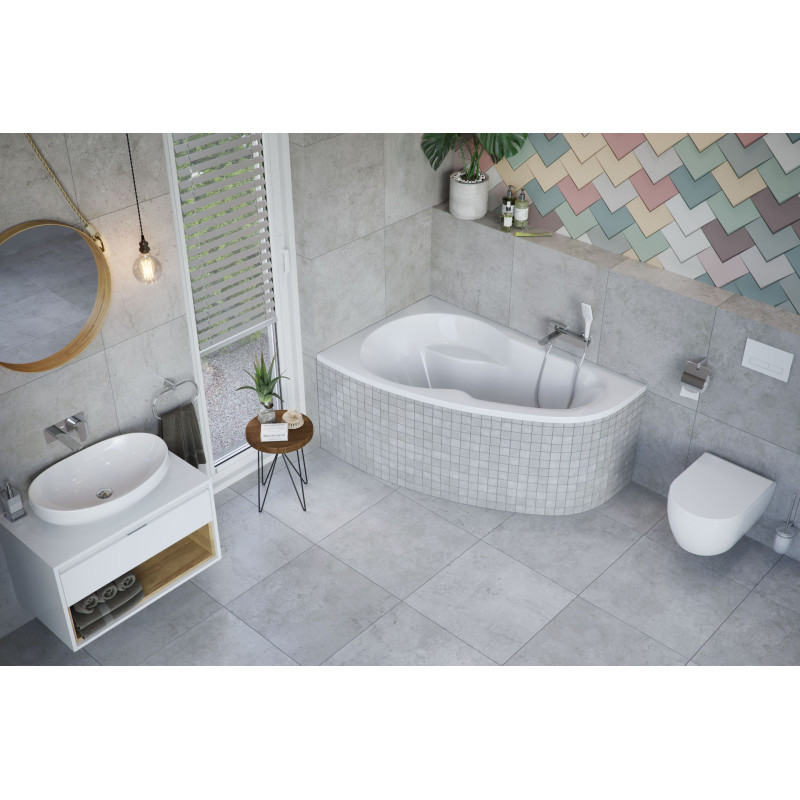 Newa Plus wanna narożna 150x95 cm lewa, biały połysk