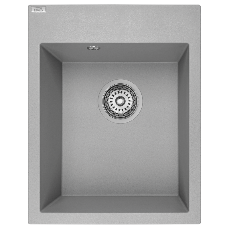 Monchichi 40cm Szary Zlewozmywak Jednokomorowy z Funkcją Odwracalną i Syfonem Space Saving