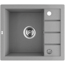 Laveo Trzynastka zlewozmywak granitowy szare 495x570 1-komorowy