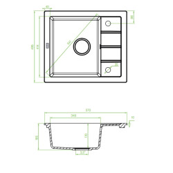 Beżowy zlew Trzynastka 1-komorowy z półociekaczem - elegancja i funkcjonalność w jednym!