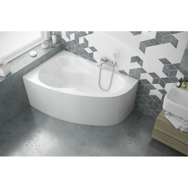 Newa Plus wanna narożna 160x95 cm prawa, biały połysk