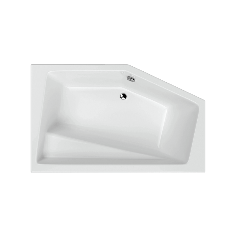 Vesper wanna narożna 160X100 cm prawa, bialy połysk