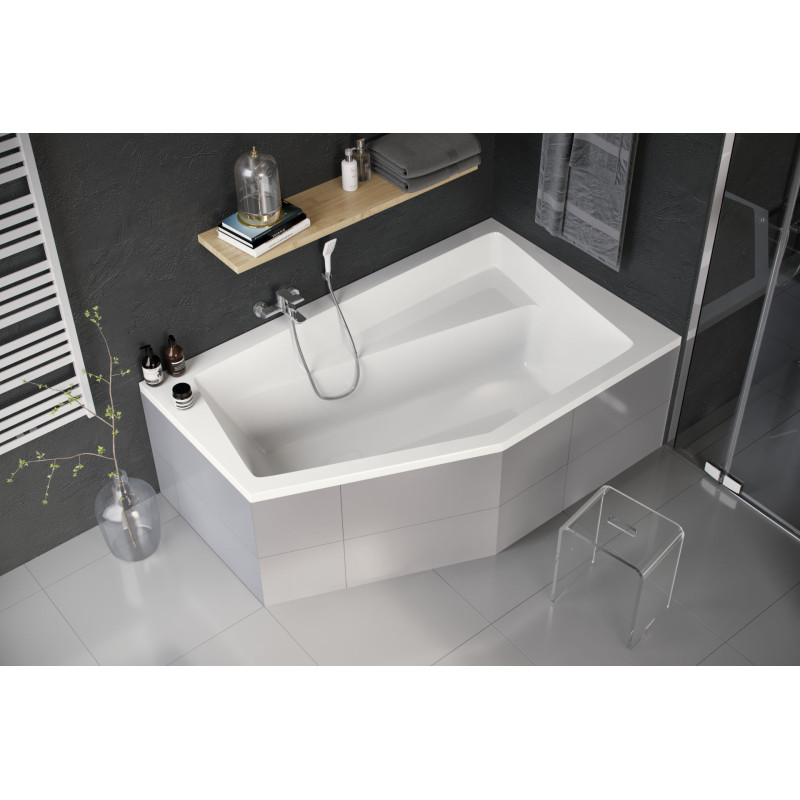 Excellent Vesper wanna narożna 160X100 cm prawa  bialy połysk