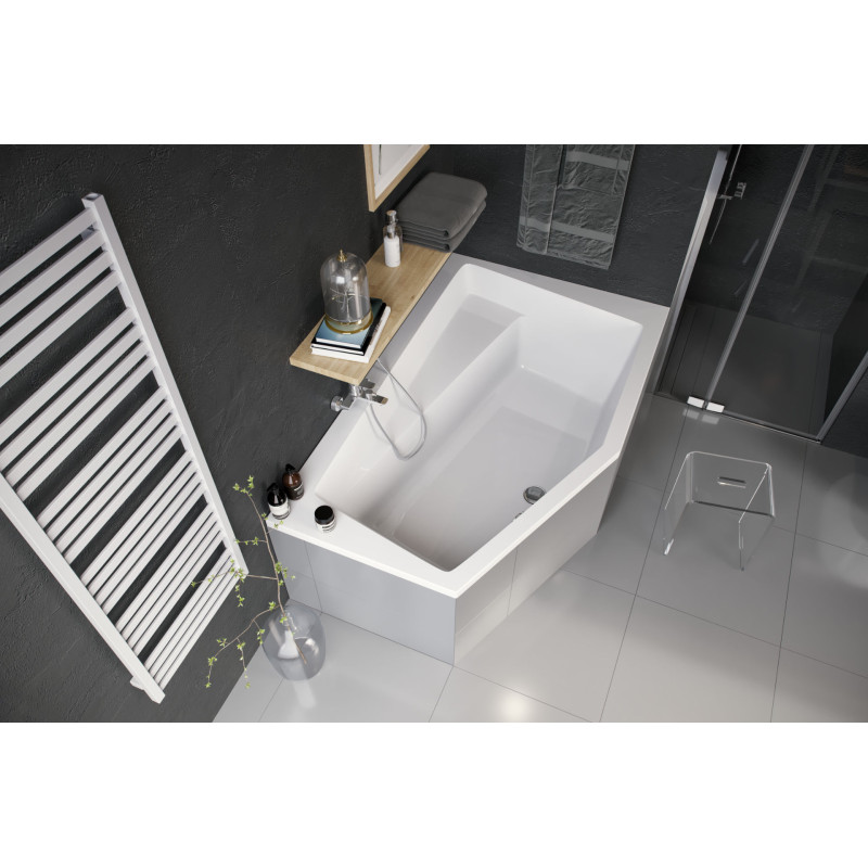 Excellent Vesper wanna narożna 160X100 cm lewa  bialy połysk