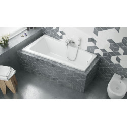 Excellent Ava Side wanna narożna 150x80 cm lewa  biały połysk