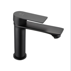 Elegancka Czarna Bateria Umywalkowa MUSO - Nowoczesny Design dla Twojej Łazienki