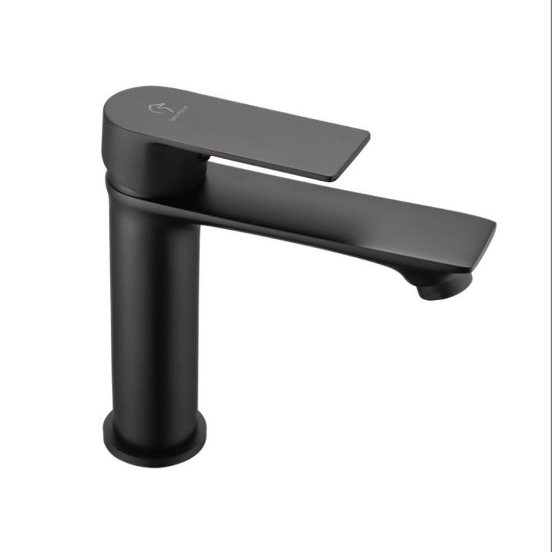 Elegancka Czarna Bateria Umywalkowa MUSO - Nowoczesny Design dla Twojej Łazienki