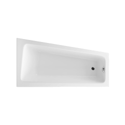 Ava Side wanna narożna 150x80 cm prawa, biały połysk