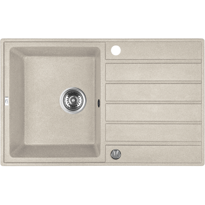 Zlewozmywak Margarita Premium: Beżowy, 1 komora, ociekacz, 10 lat gwarancji!