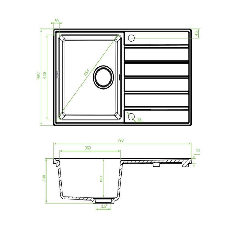 Zlewozmywak Margarita Premium: Beżowy, 1 komora, ociekacz, 10 lat gwarancji!