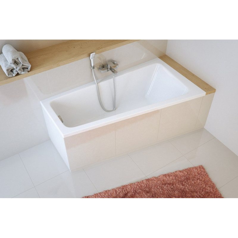 Excellent Ava Side wanna narożna 150x80 cm prawa  biały połysk