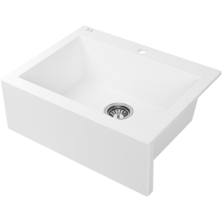 Zlewozmywak Komodo Biały 1-Komorowy z Syfonem Space Saving - Elegancja i Funkcjonalność