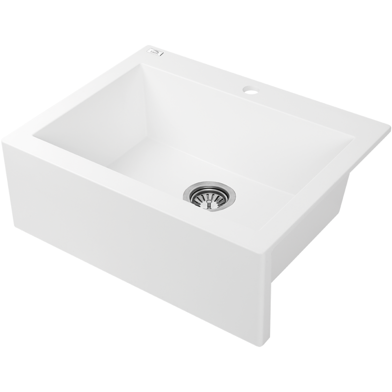 Zlewozmywak Komodo Biały 1-Komorowy z Syfonem Space Saving - Elegancja i Funkcjonalność