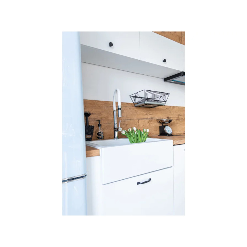 Zlewozmywak Komodo Biały 1-Komorowy z Syfonem Space Saving - Elegancja i Funkcjonalność