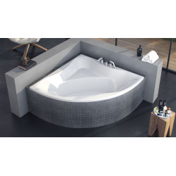 Excellent Glamour wanna narożna 140x140 cm  biały połysk