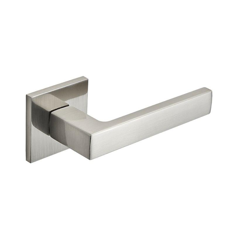 Elegancka Klamka Kvadrato Satynowa dla Drzwi Wewnętrznych 38-45mm