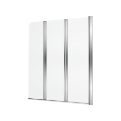 Fliper parawan nawannowy 120x140 cm 3-częściowy prawy, powłoka Clean Control, chrom