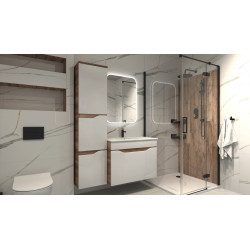 Elegancka Kabina Prysznicowa JOTA 90x90 Prawa z Czarnym Profilem - Nowoczesny Design