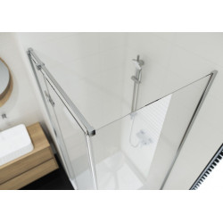 Elegancka Kabina Prysznicowa JOTA 80x80 Lewa, Czarny Profil – Styl i Funkcjonalność