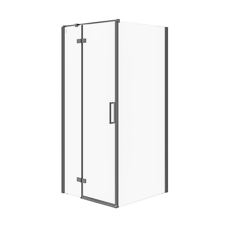 Elegancka Kabina Prysznicowa JOTA 90x90 Lewa w Nowoczesnej Czerni