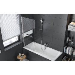 Seria 900 parawan nawannowy 75x145 cm 1-częściowy z uchwytem lewy / prawy, chrom