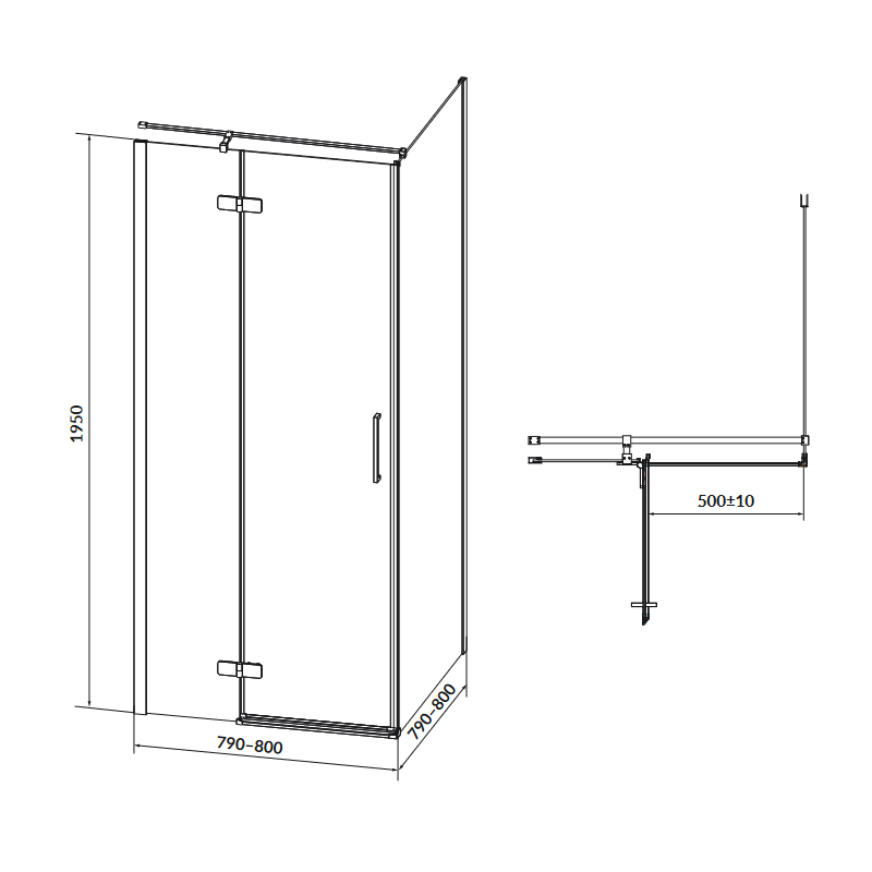 Elegancka Kabina Prysznicowa JOTA 80x80cm Lewa Chromowana Dla Twojej Łazienki