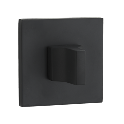 Stylowy Szyld Łazienkowy Kwadratowy WC, Czarny, Montaż Łatwy, Nowość!