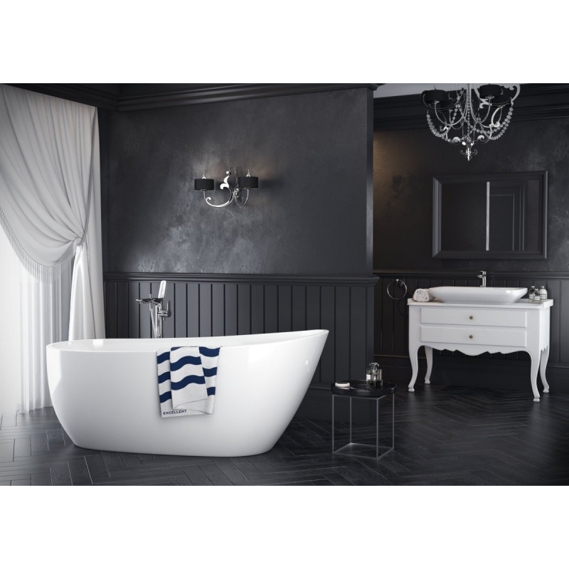 Oxalia bateria wannowa wolnostojąca, Z Fix-box, chrom