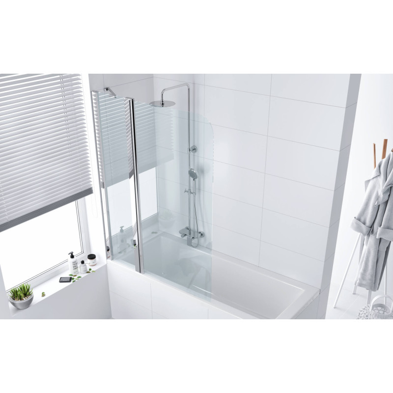 Seria 900 parawan nawannowy 100x145 cm 2-częściowy lewy / prawy, chrom