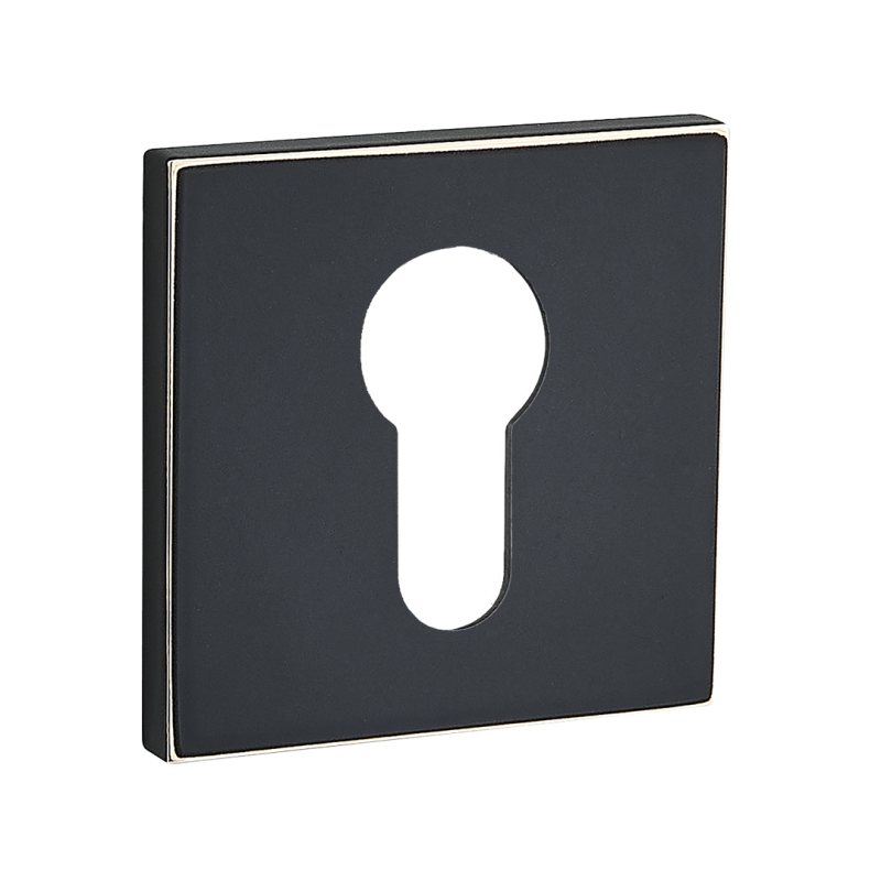 Elegancki Szyld Kwadratowy Wkładka Czarno-Złoty 53x53 Szyk i Bezpieczeństwo