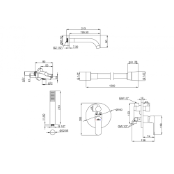 Elegancki Zestaw Podtynkowy Siros z Uniwersalną Baterią 2-Funkcyjną BS-90-W12