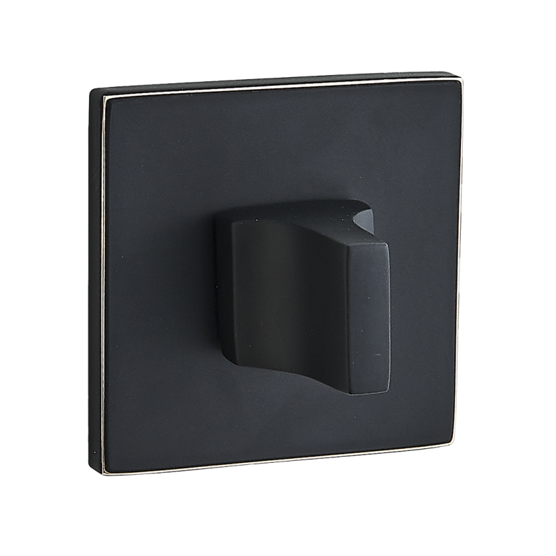 Kwadratowy Szyld WC w Eleganckim Złoto-Czarnym Wykończeniu - Styl i Funkcjonalność w Jednym