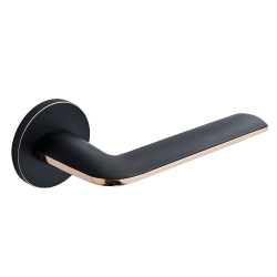 Elegancka Klamka MAROKO Czarno-Złota na Rozecie do Drzwi Wewnętrznych Premium